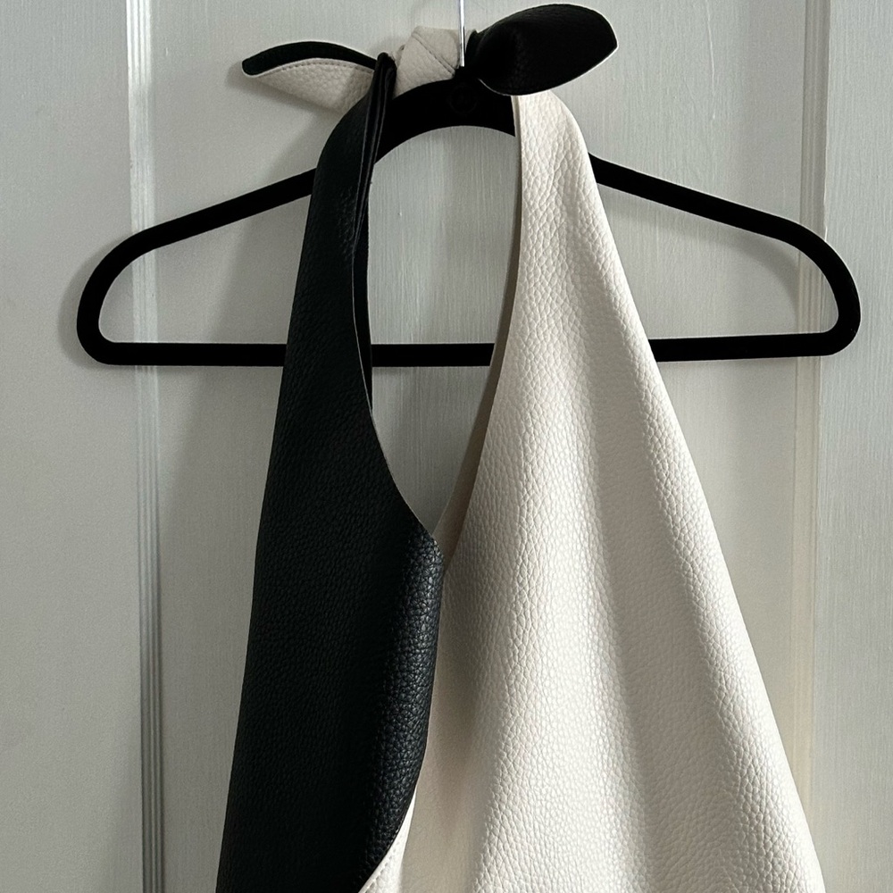 ANTHROPOLOGIE Black and White Hobo Bag